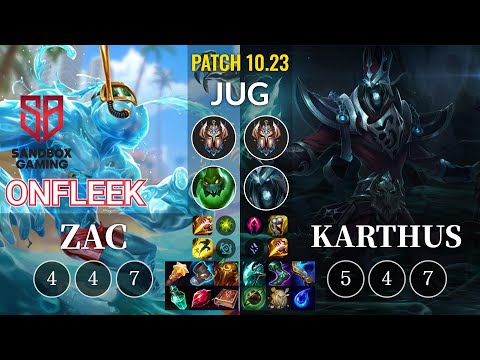 SB OnFleek Zac vs Karthus Jungle - KR Patch 10.23