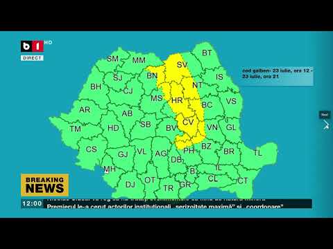COD ROȘU DE CANICULĂ ÎN VESTUL ȚĂRII_Știri B1_23 iulie 2022