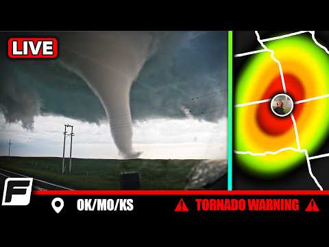 LIVE Storm Chasers - STRONG TORNADO THREAT - Northeast Oklahoma