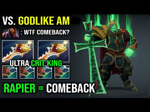 RAPIER is the Best ITEM For Comeback Even Godlike AM Can't Handle this Wraith King Damage DotA 2
