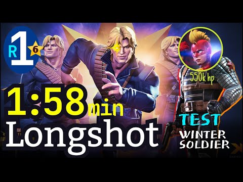 6* Longshot 1 Rank, No boost 1,5 min | ROL - Winter Soldier 550k hp #mcoc