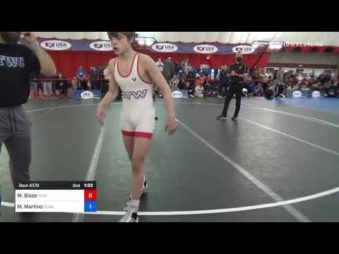 48 Kg Rr Rnd 2 - Marcus Blaze, Perrysburg Wrestling Club Vs Matthew Martino, Team Idaho