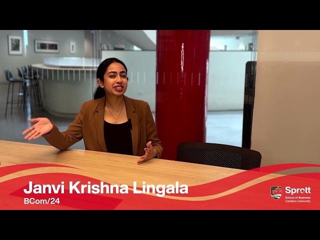 Watch Video: Janvi – Bachelor of Commerce graduate with concentrations in Management and Entrepreneurship