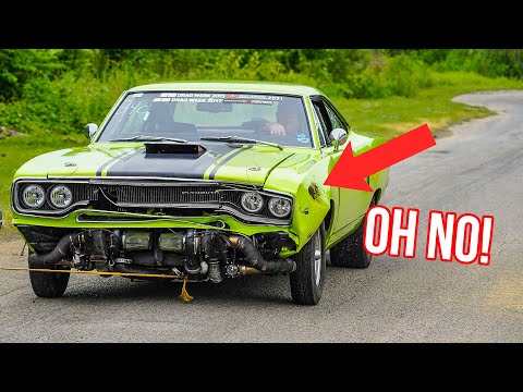 Deer Meets Drag Car In Braking Area! Our Favorite Hemi Got Hit (Midwest Drag Week Final Day)