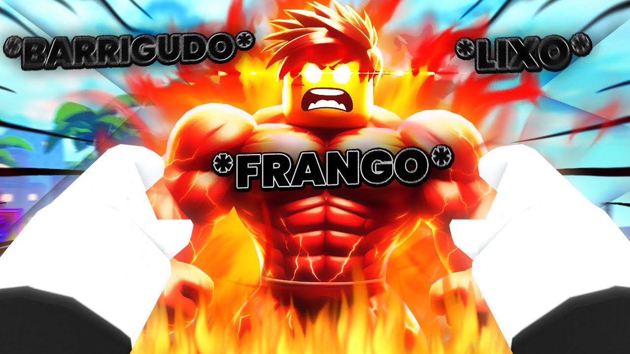 FUI HUMILHADO E XINGADO DE FRANGO NO GYM LEAGUE DO ROBLOX USEI ROBUX INFINITO PARA ME VINGAR!!!