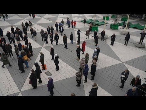 Minute of silence held in Stockholm a week after mass shooting | AFP