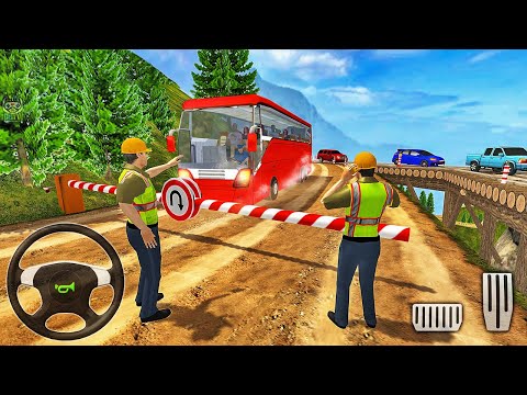 Offroad Bus Transport Simulator - Bus Driving Through Mountain Cliff Road - Android Gameplay