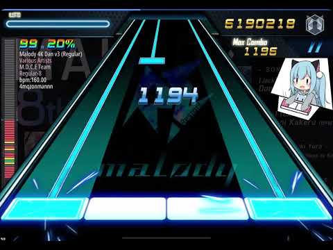 【Malody】Malody 4K Dan v3 (Regular) [Regular-8] 98.97% - YouTube