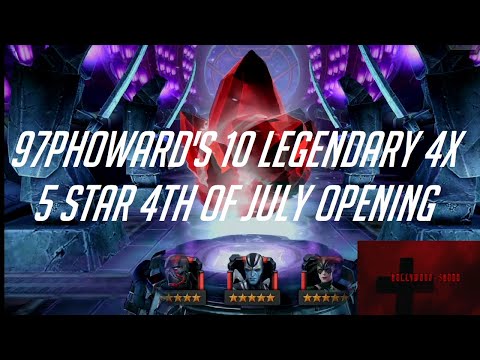 Marvel Contest of Champions  - 97phoward's 10 Legendary 4x 5 Star 4th of July Opening