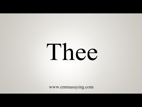 Part of a video titled How To Say Thee - YouTube