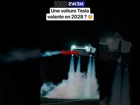 UNE VOITURE VOLANTE TESLA EN 2028 ? 😨 (ça fait peur…) #shorts #drama #tesla #roadster #tiktok