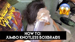 Large knotless braids. Step by Step!