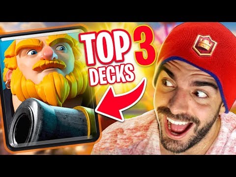 TOP 3 DECKS DE GG REAL DO CLASH ROYALE!