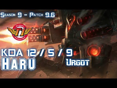 SKT Haru URGOT vs KARTHUS Jungle - Patch 9.6 KR Ranked