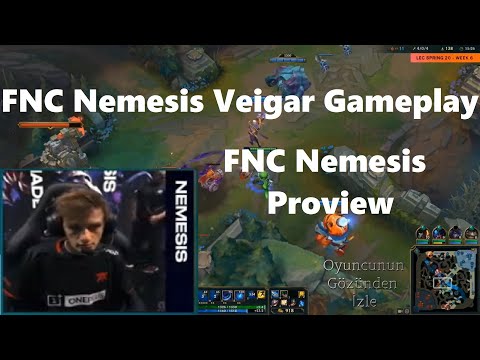[FNC Nemesis ProView] POV - MSF vs FNC - LEC Spring 2020 - Nemesis Veigar Gameplay