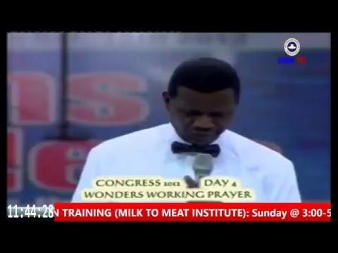 RCCG DON-TV BROADCAST : PASTOR E.A ADEBOYE – WONDER WORKING PRAYER