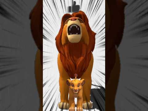 {MUFASA} Defending my brother with all my Colors 💜💙💚🤎 #mufasa #lionking #shorts