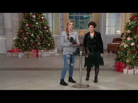 Earth Origins Leather Ruched Ankle Boots - Liberty on QVC