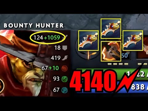 1 HIT 1 KILL - Bounty Hunter 3x Divine Rapier 4140+ Crit by Waga 7.07 | Dota 2