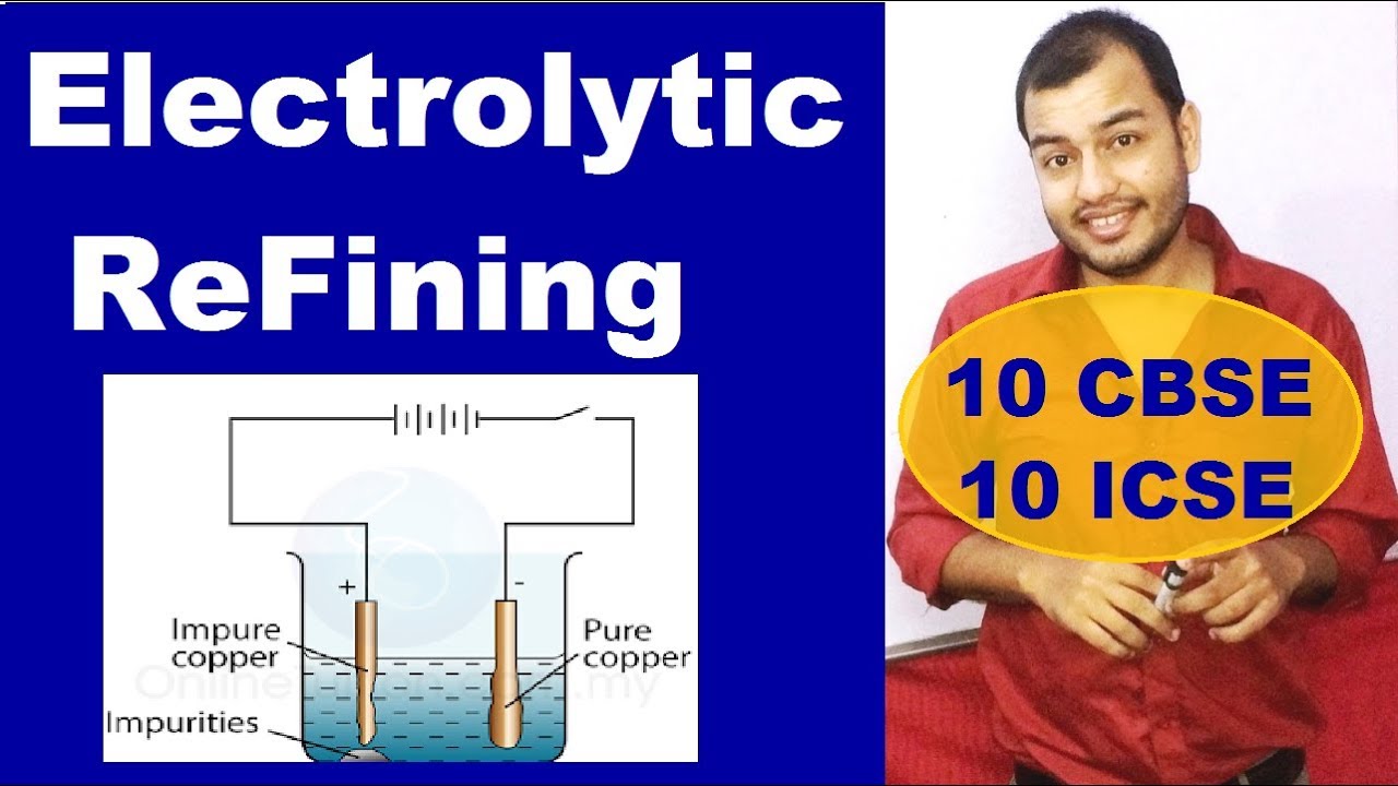 ELECTROLYTIC REFINING ||  Meatls and Non - Metals  10 CBSE || Occurence of Metals || 10 CBSE ||