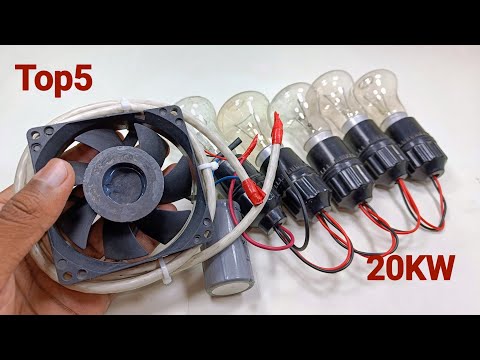 New 240v Top 5 Free Electricity Generator 20KW with Coper wire Use magnet Cooling fan Idea