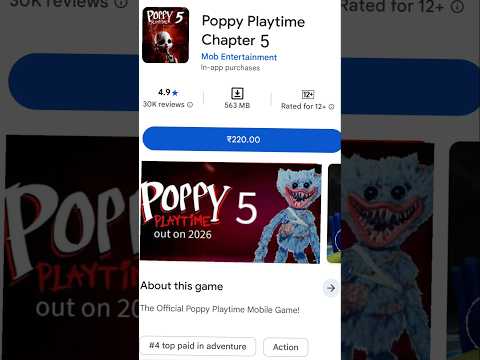 poppy playtime chapter 5 Android on (Play Store)