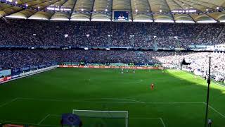 Das ganze Volksparkstadion singt "Mein Hamburg lieb ich sehr" abstieg realisiert. Alle für den HSV.