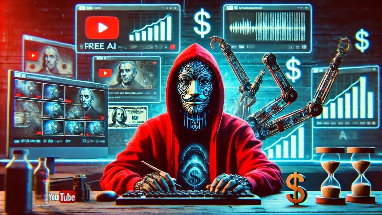 CRIEI UM VÍDEO INTEIRO PARA CANAL DARK MONETIZÁVEL USANDO IA GRÁTIS!