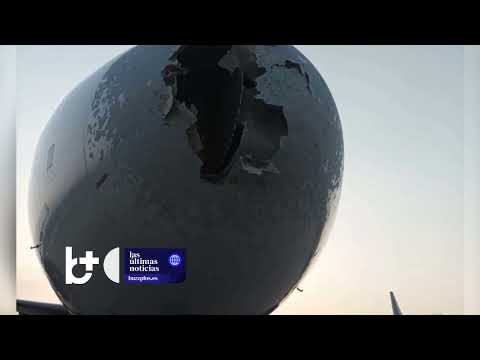 Vientos y granizo dañan la “nariz” del avión en vuelo; pasajeros en India relatan el terror