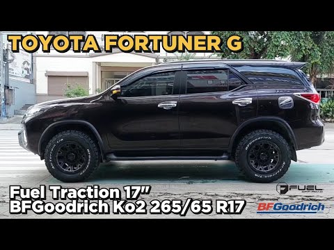 Fuel Traction 17" wrapped with BFGoodrich ko2 265/65 R17 on this Toyota Fortuner @ RNH Tire Supply