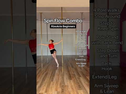 Absolute Beginner Pole Dance Combo Spin Pole for Beginners | Start Pole Dancing #shorts