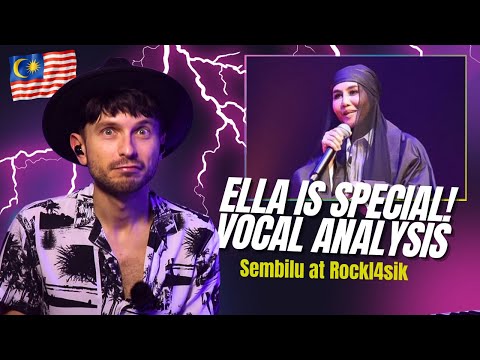 Vocal Coach YAZIK reacts to Ella - Sembilu 🎤 Rockl4sik in Concert | SINGAPORE