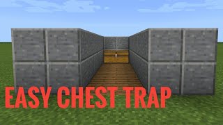 How to make a chest trap |Easy| Minecraft Bedrock Edition