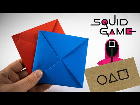 How To Make Ddakji | Squid Game Ddakji Tutorial / Squid Game Card Flip