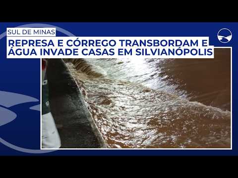 Represa e córrego transbordam e água invade casas em Silvianópolis