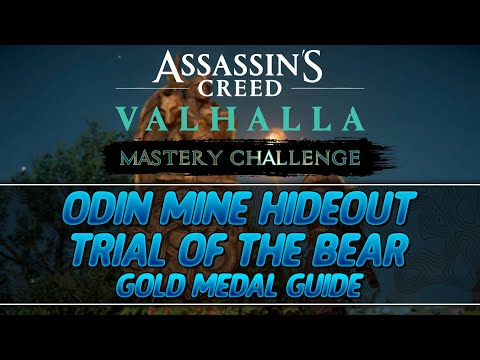 Assassin's Creed Valhalla Mastery Challenge | Odin Mine Hideout Trial of the Bear Gold Medal