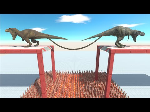 Carnivorous Dinosaurs Battle in Tug of war - Animal Revolt Battle Simulator