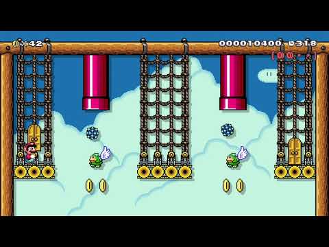 My4-4/ガボンの 空中要塞/Spike Battleship by そよもぎ - Super Mario Maker 2 - No Commentary 1ca