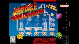 Space Invaders - SNES 1997 (Gameplay #1 Original Game Mode Color)