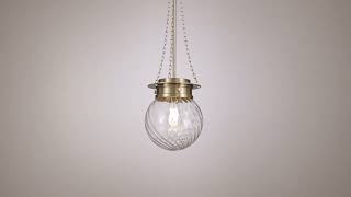 1_Watch A Video About the Possini Euro Catherine Satin Brass Twist Glass Mini Pendant Light