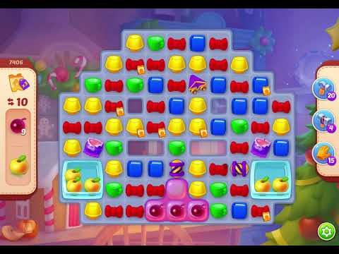 HomeScapes Level 7406 no boosters (17 moves)