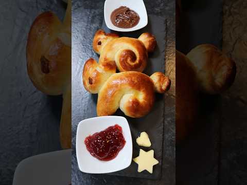 Cute Easter Bunny Bread Rolls – Easy & Delicious! 🐰🥖 #shorts  #easterbunny  #easter