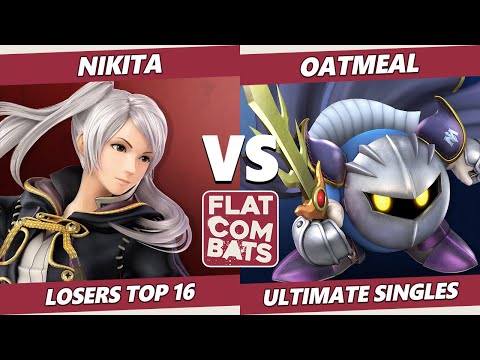 Flat Combats 10 Losers Top 16 - Nikita (Robin) Vs. Oatmeal (Meta Knight) SSBU Smash Ultimate