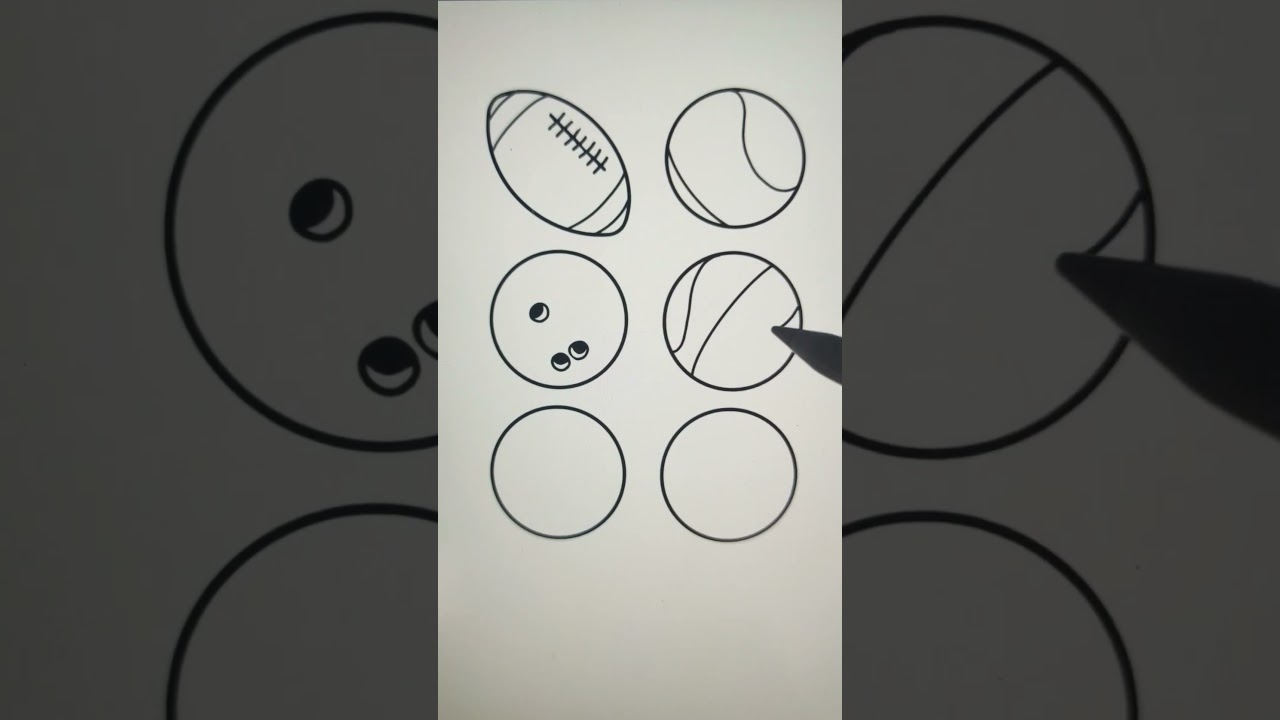 #howto #drawing #sports #ball 🎨⚽🏀 #art #shorts