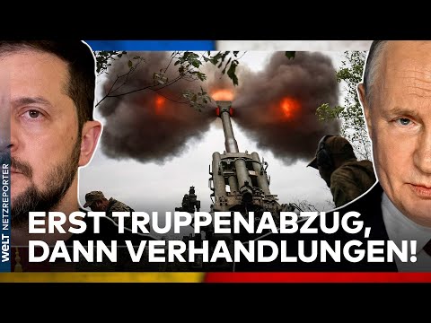 SELENSKYJ: Erst Truppenabzug, dann Verhandlungen! - PUTIN irritiert gleich mehrfach | UKRAINE-KRIEG