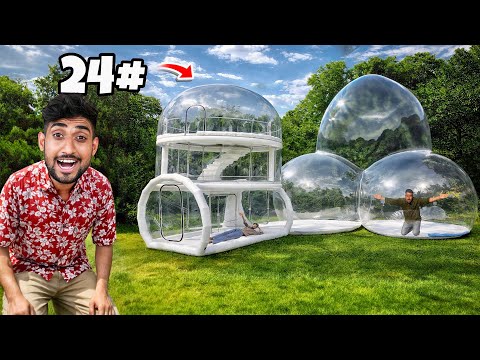 24 Hours Survival Challenge in Bubble House
