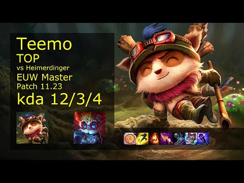 Rank 1 EUW Teemo: Top vs Heimerdinger