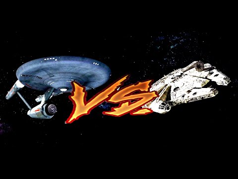 Fully Animated Star Trek Enterprise vs Star Wars ships Part 1 Millennium falcon