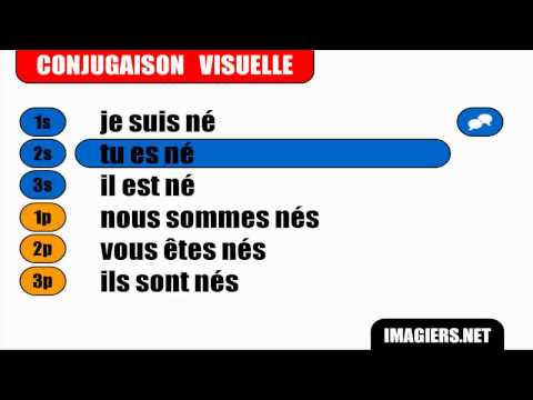 French verb conjugation = Naître = Passé composé