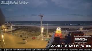 NORTH BEACH - Seaside Heights, New Jersey | Jersey Shore Beach LIVE Cam 4K (Boardwalk Hotel Charlee) live webcam